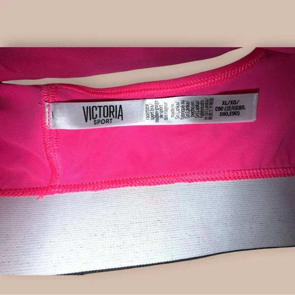 Victoria Sport Racerback Sports Bra Set of 2 Pink Black XL - Picture 3 of 7
